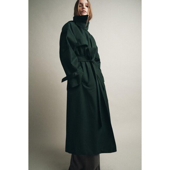 ZARA OVERSIDE WATER REPELLENT TRENCH COAT ZW COLLECTION - Picture 1 of 12